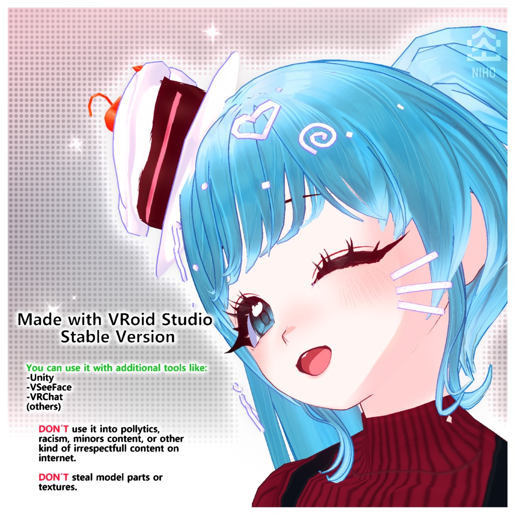 Sweet cake in your head 頭の中に甘いケーキがある【VRoid】Custom Item カスタムアイテム