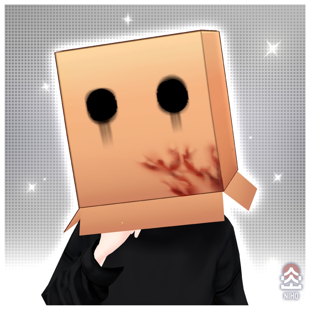 Cardboard Box Head 段ボール箱の頭【VRoid】Custom Item カスタムアイテム