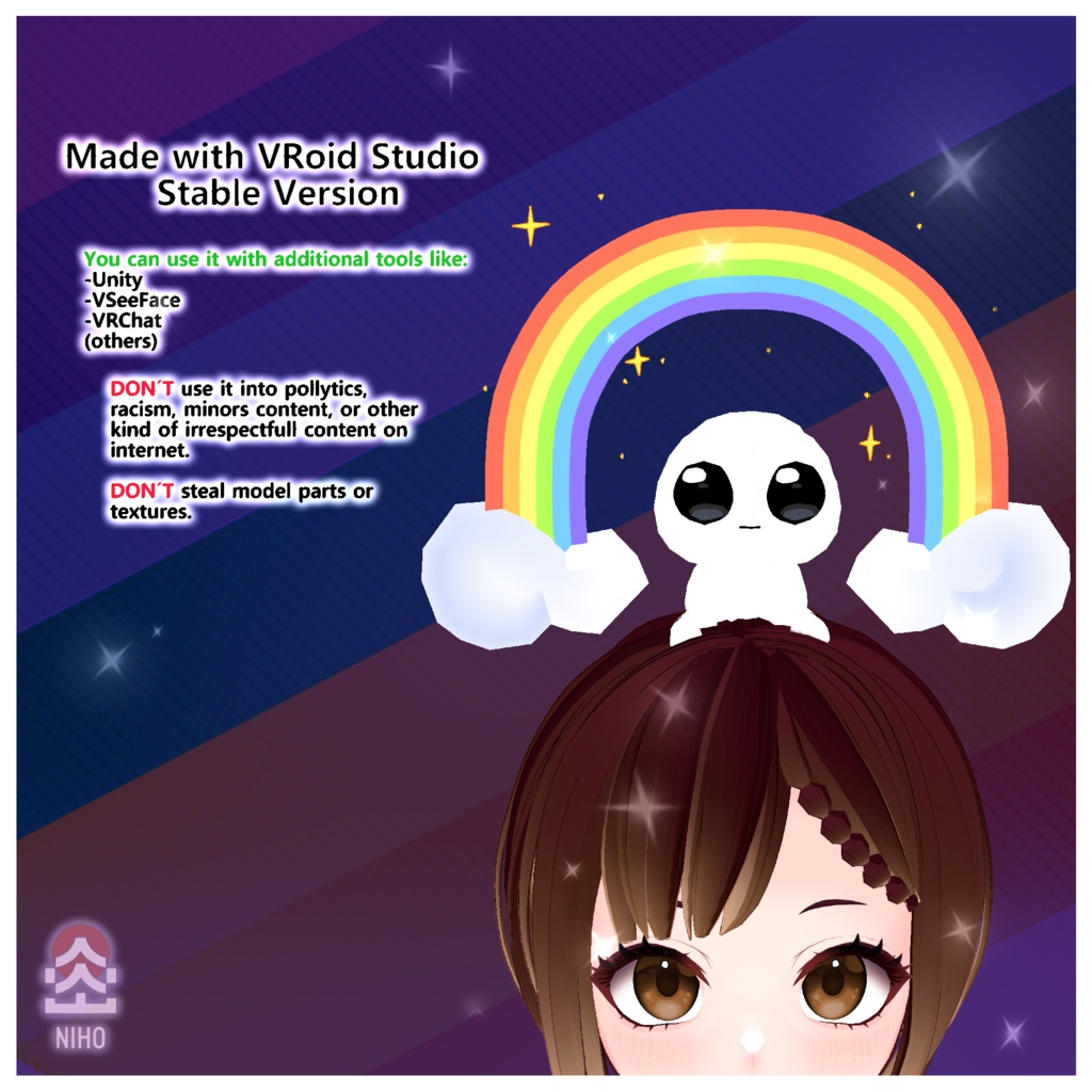 Yippee Head Fella【VRoid】Custom Item カスタムアイテム