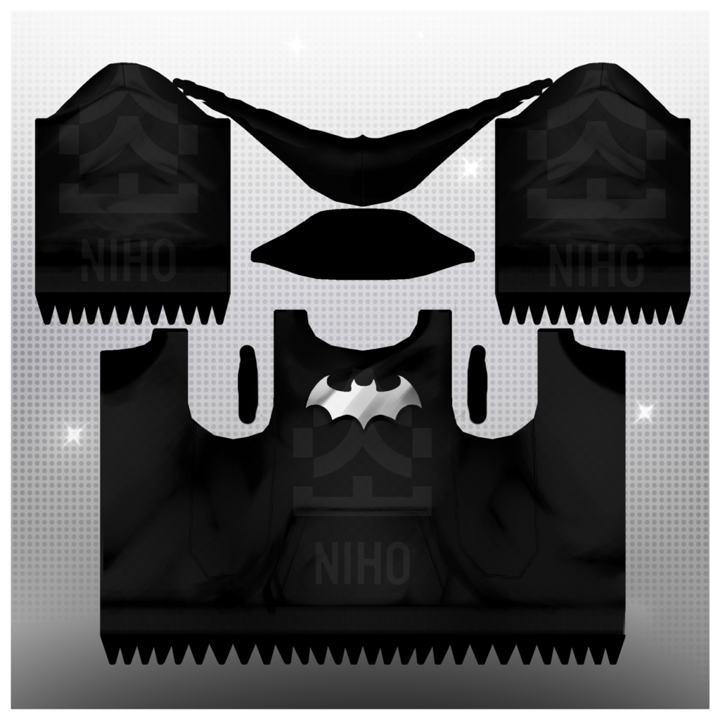 Batman Hoodie バットマンのパーカー【VRoid】Custom Item カスタムアイテム