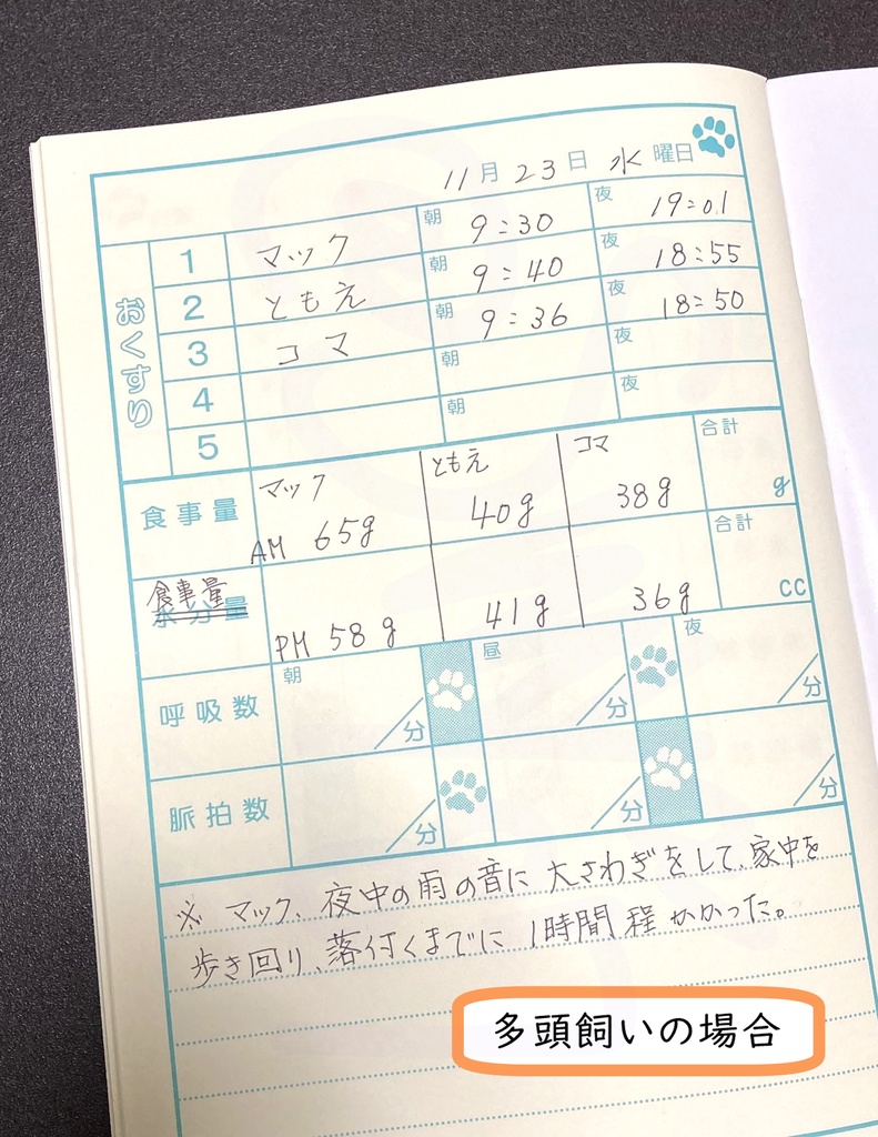 投薬ノート(2冊)