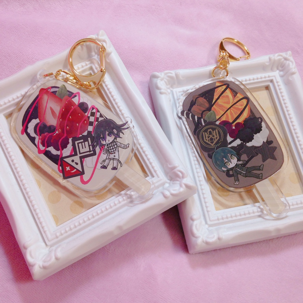 〔V3〕アイスバーアクリルキーホルダー〔王馬/最原〕