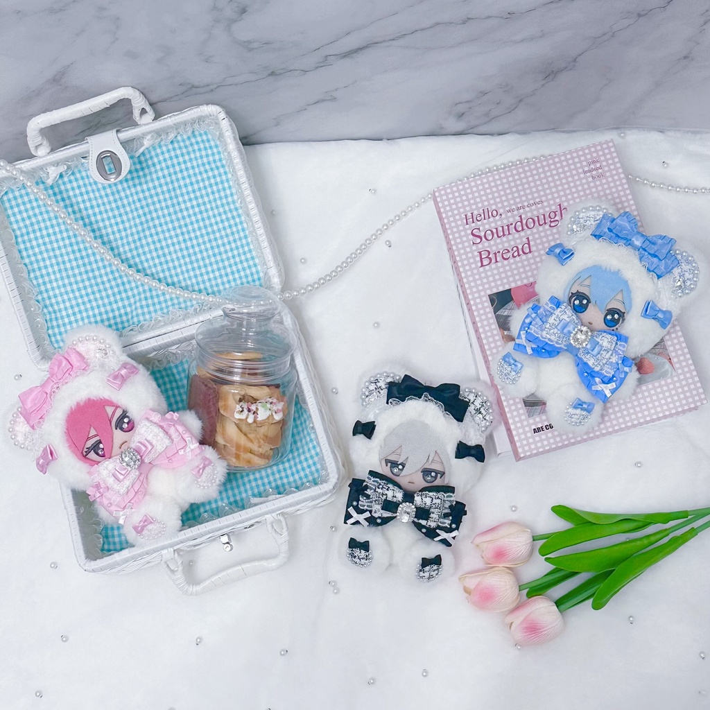 ツイード くまちゃん おすわりぬい服