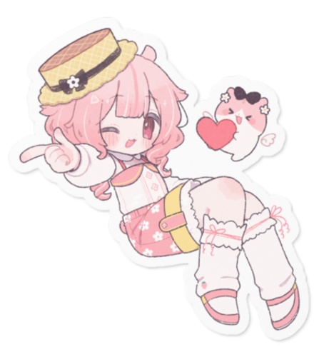 【苺恋野あまみ🍓】マグネットステッカー【１周年記念グッズ】