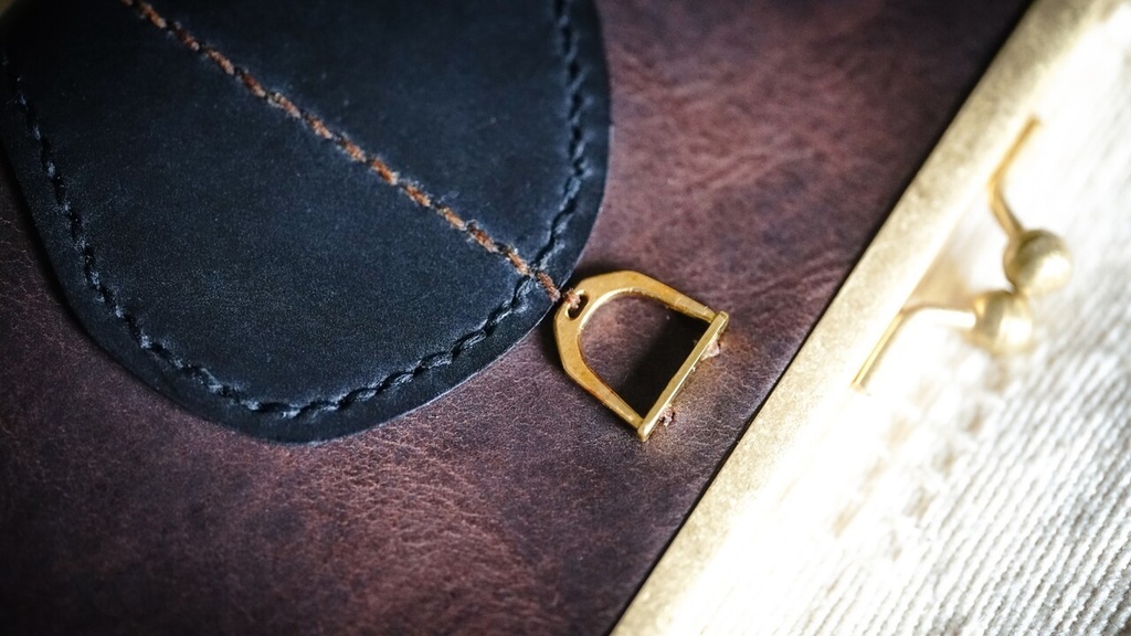 馬ペンケース イチジョ― 編吟革盤舎&真鍮工房Rama コラボ