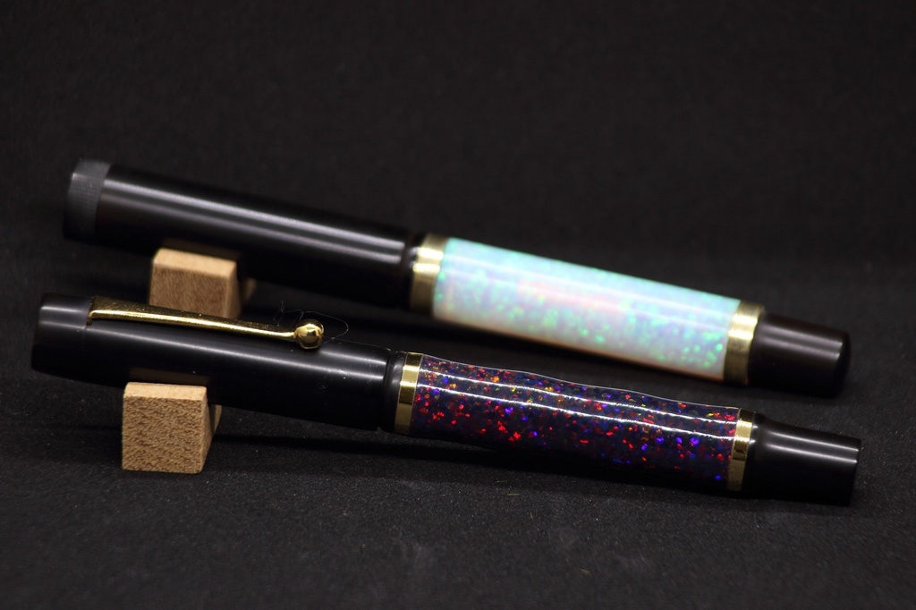 遊色万年筆軸 夜の水鏡