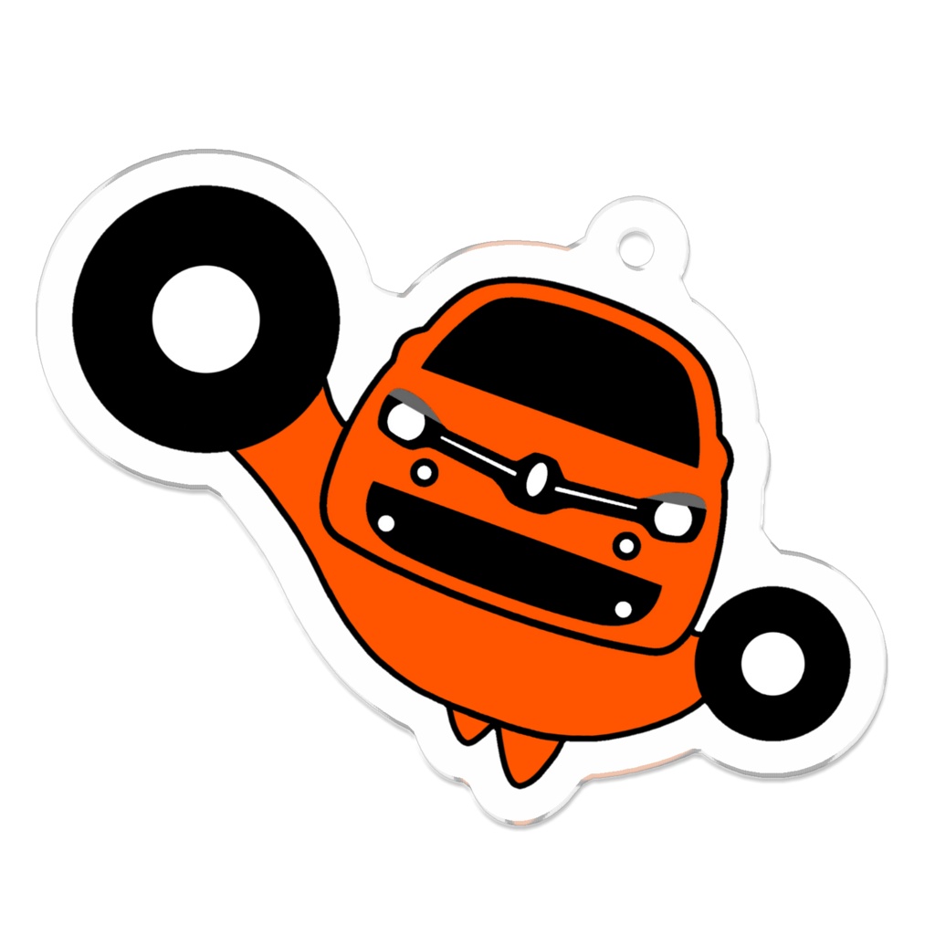 オレンジGTトゥインジャーアクリルキーホルダー（飛行）