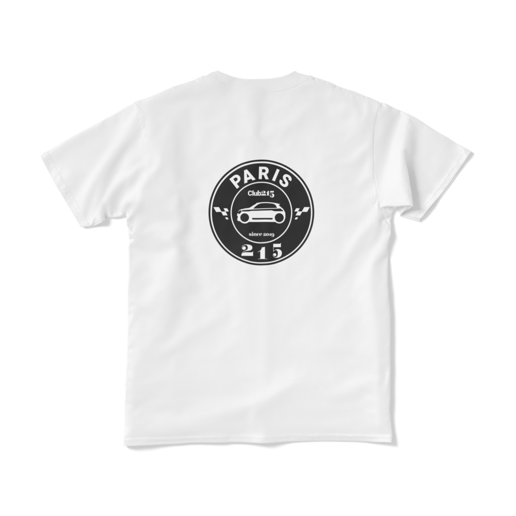 両面プリントTシャツ I LOVE 215 白