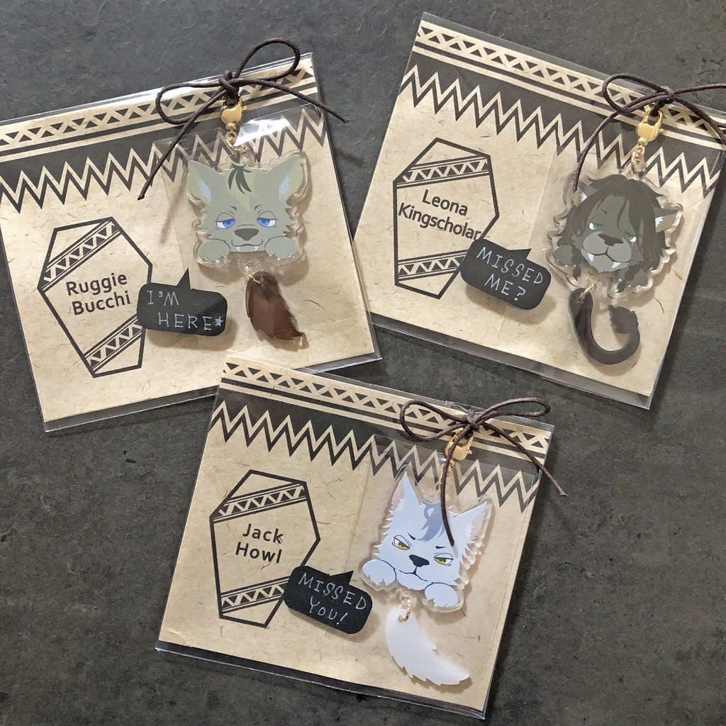 ツイステ アクリル テール キーホルダー★サバナクロー寮/レオナ/ラギー/ジャック