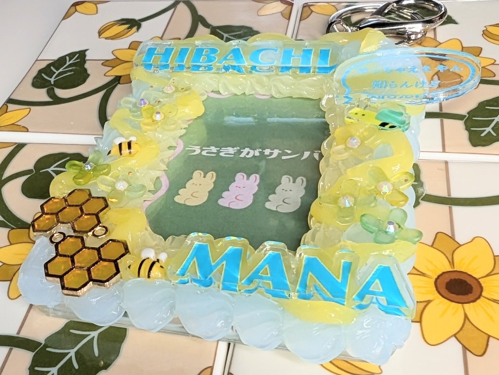 【ハンドメイド】 緋八マナ デコトレカキーチェーンケース 【非公式】