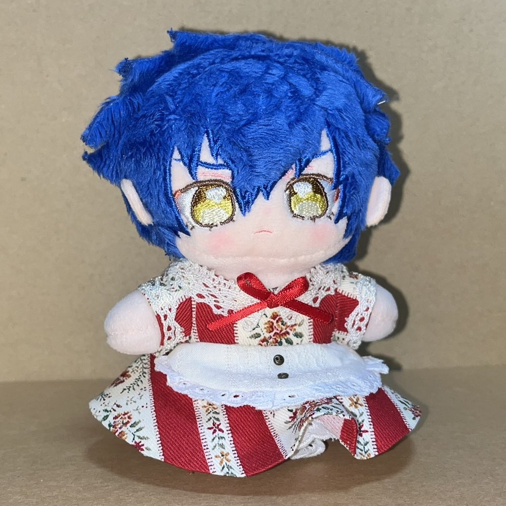 いつぬい用　ワンピース+エプロンセット(赤)