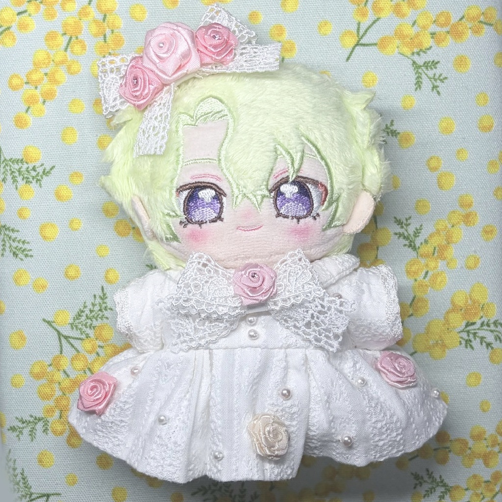 薔薇×白ワンピース【いつぬいサイズ】