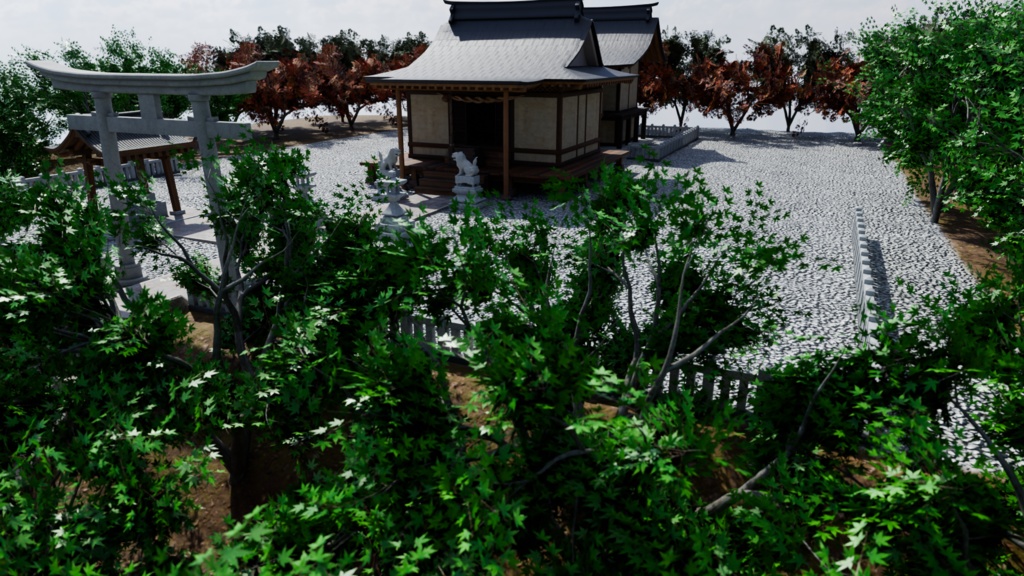 田舎の神社セット