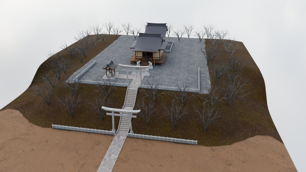 田舎の神社セット