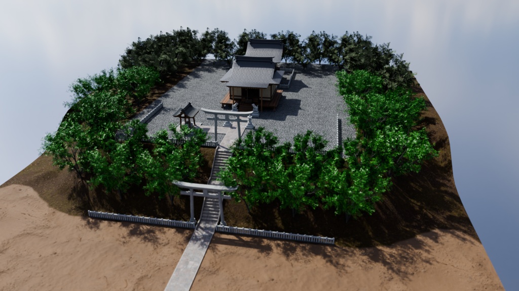 田舎の神社セット