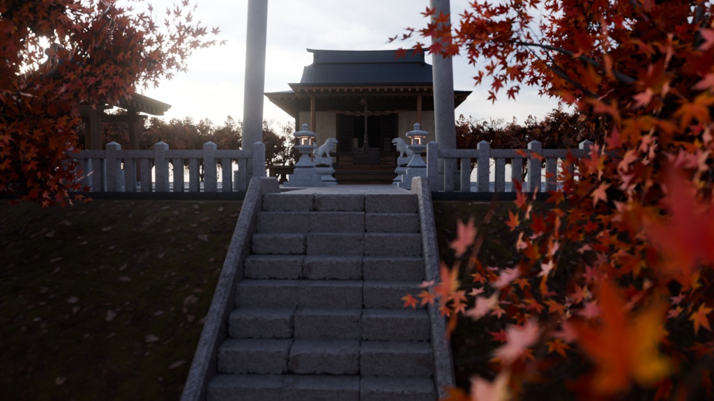 田舎の神社セット