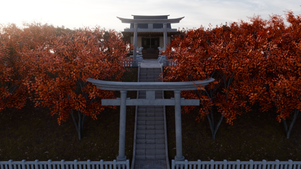 田舎の神社セット