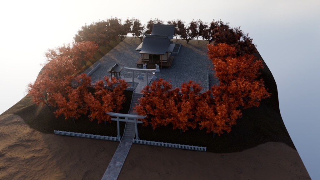 田舎の神社セット