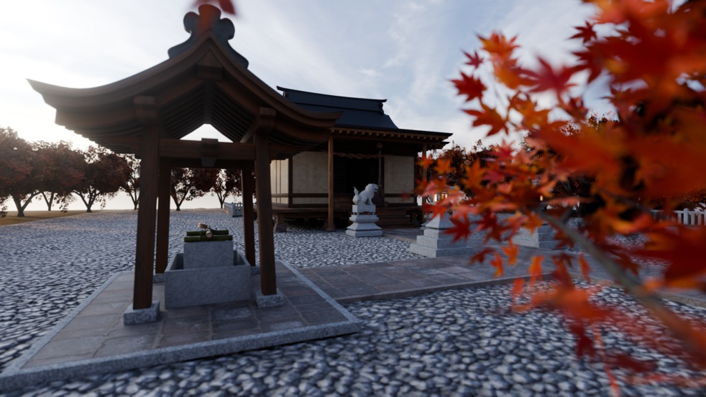 田舎の神社セット