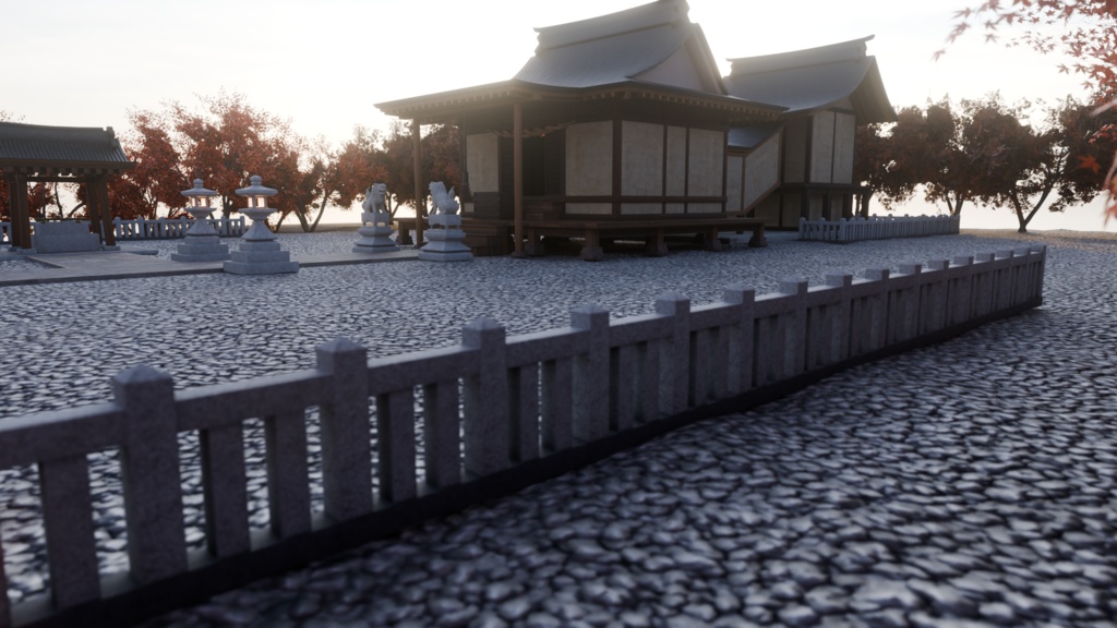 田舎の神社セット