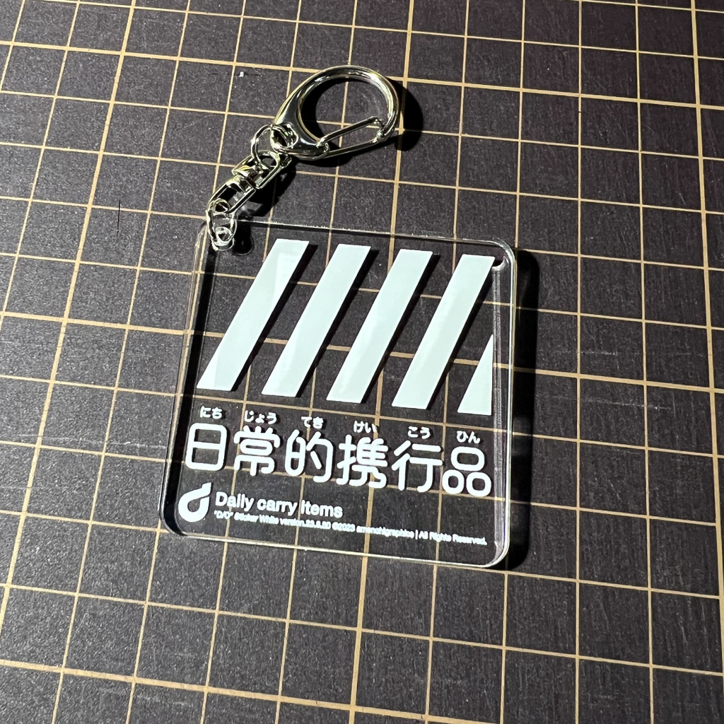 「日常的/非常時携行品」クリアステッカー / アクキー