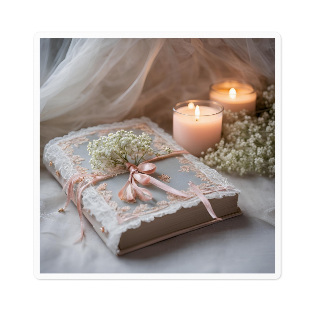 【ステッカー】花と刺繍とレースが紡ぐ物語（No.7）