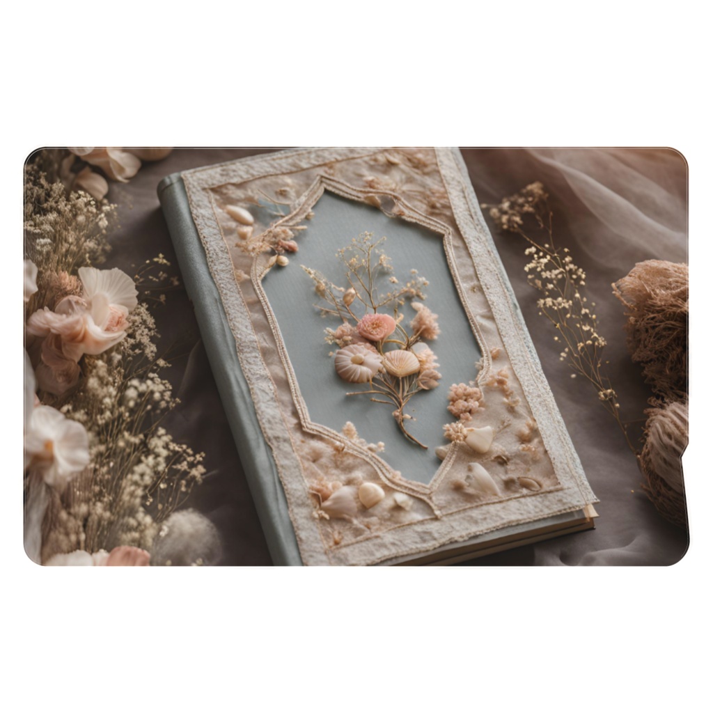 【ICカードステッカー】花と刺繍とレースが紡ぐ物語(No.2)