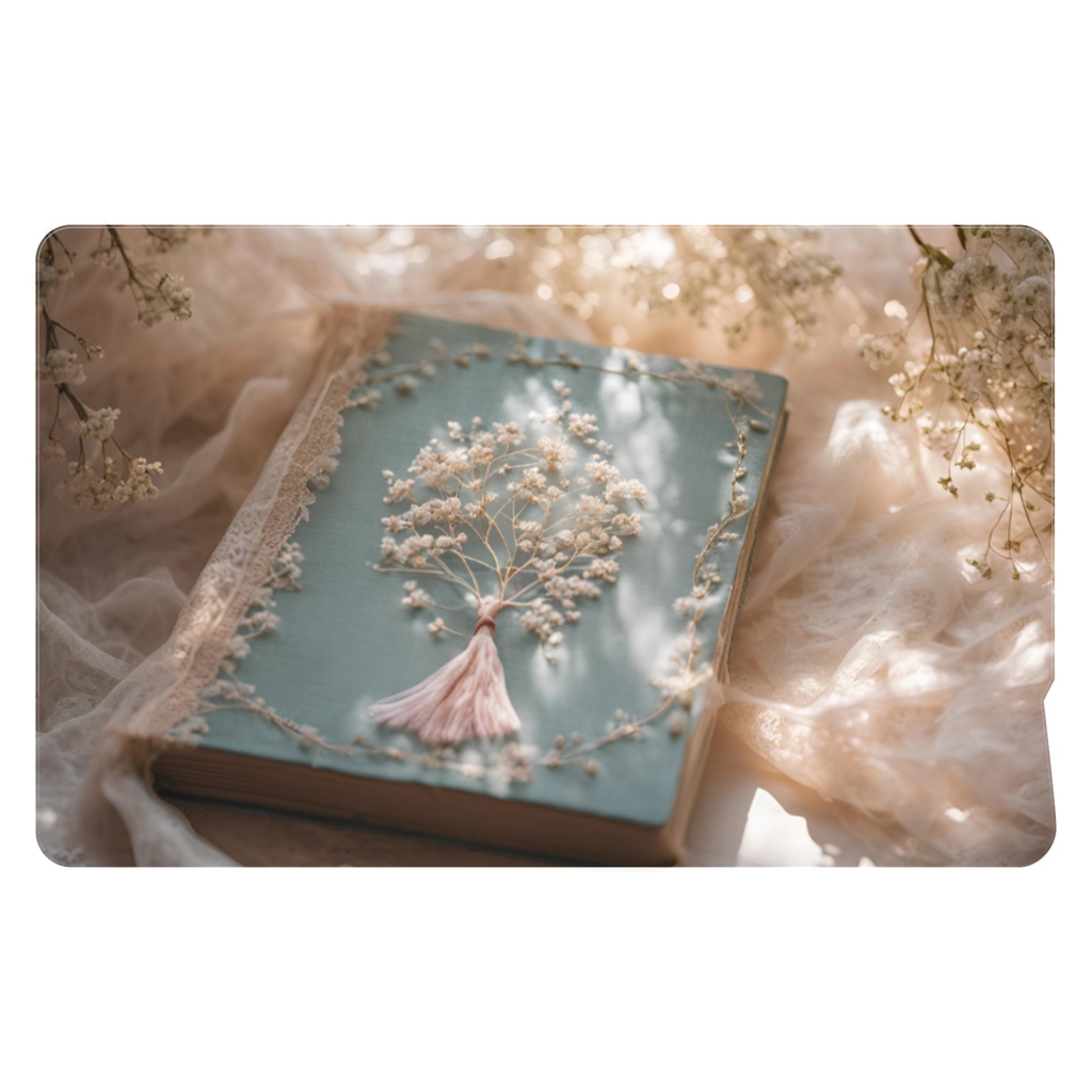 【ICカードステッカー】花と刺繍とレースが紡ぐ物語(No.9)