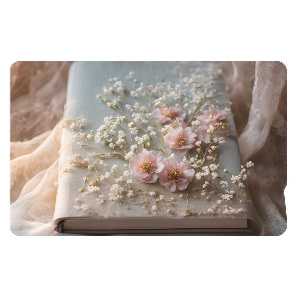 【ICカードステッカー】花と刺繍とレースが紡ぐ物語(No.19)