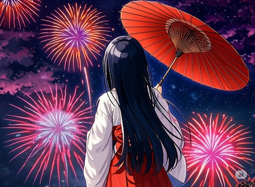 和風幻想少女 -AI Art Collection Vol.1-|夜の神社と巫女たちの物語