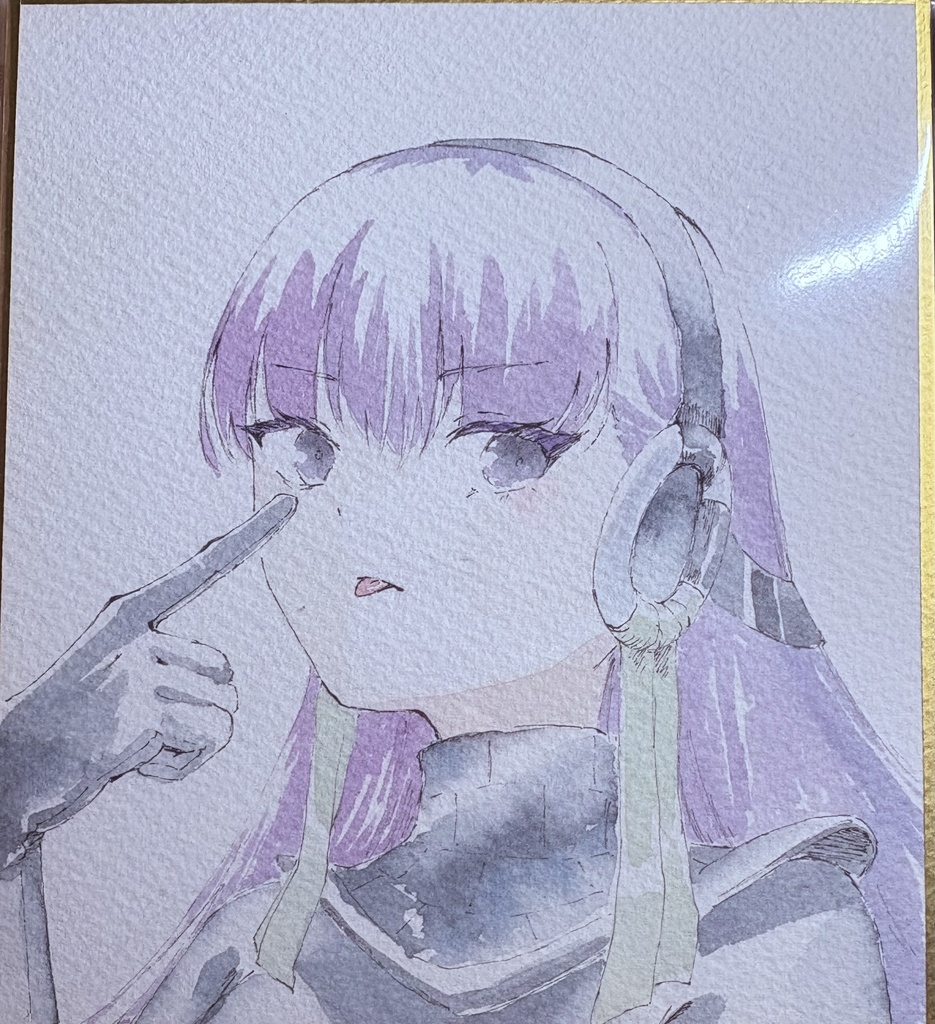 【C107】手書き原画：キングプロテア･オルタ【ミニ色紙】