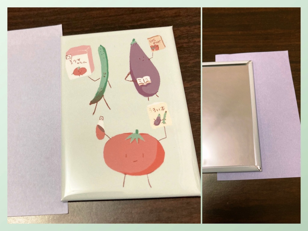 夏野菜　缶ミラー