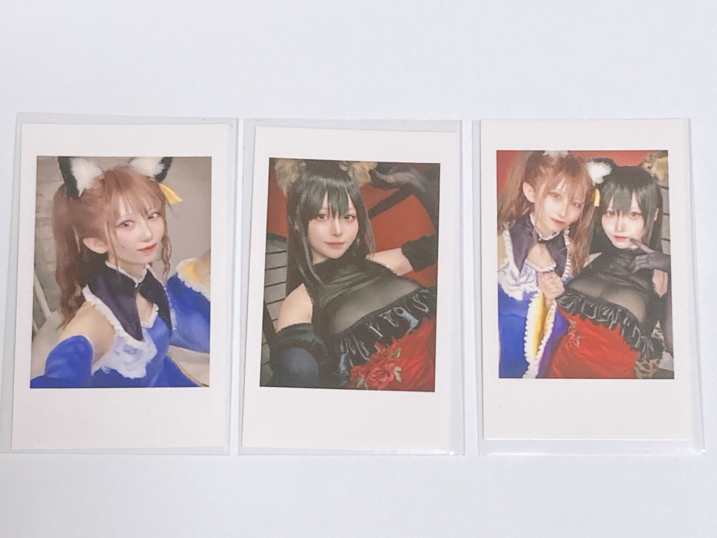 チェキ風カード3枚セット 美花莉＆まゆり