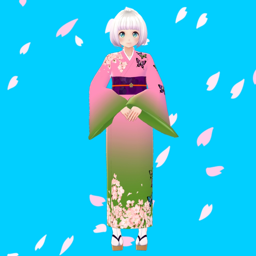 【VRoid用衣装】着物「春うらら」