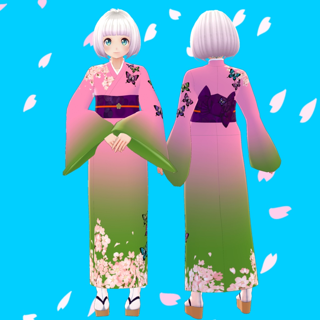 【VRoid用衣装】着物「春うらら」