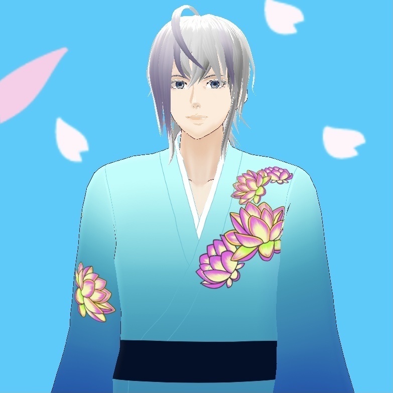 【VRoid衣装】メンズ着物(昇鯉)セット