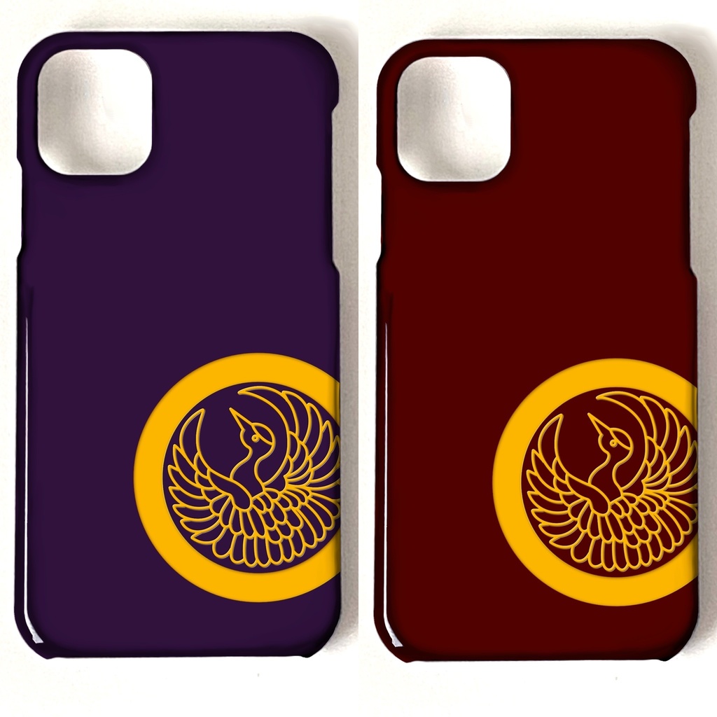 ★家紋/鶴丸★iPhone・Android・ほぼ全機種・スマホケース《受注生産》