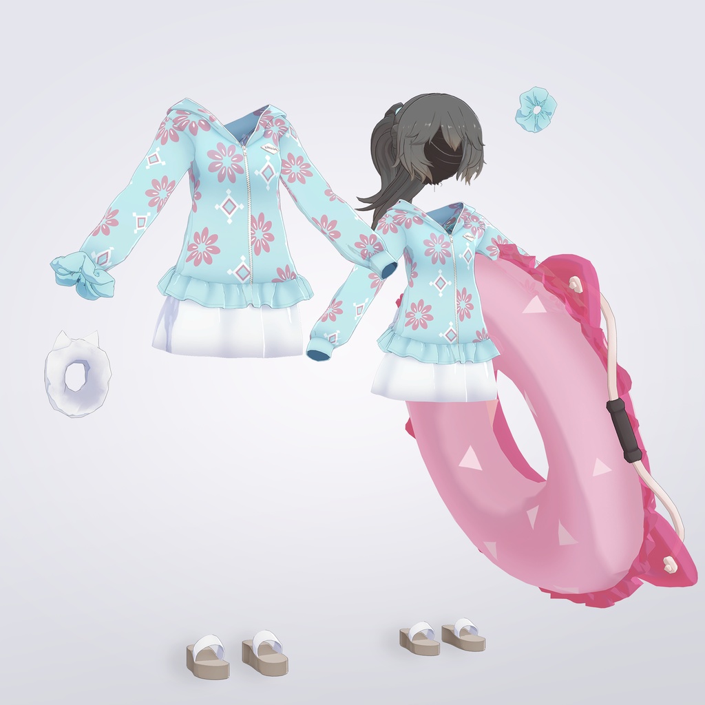 【VRC対応3D服飾モデル】imiut Swimwear ver4.03