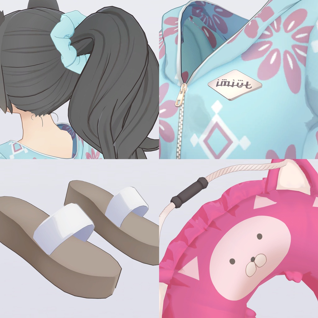 【VRC対応3D服飾モデル】imiut Swimwear ver4.03