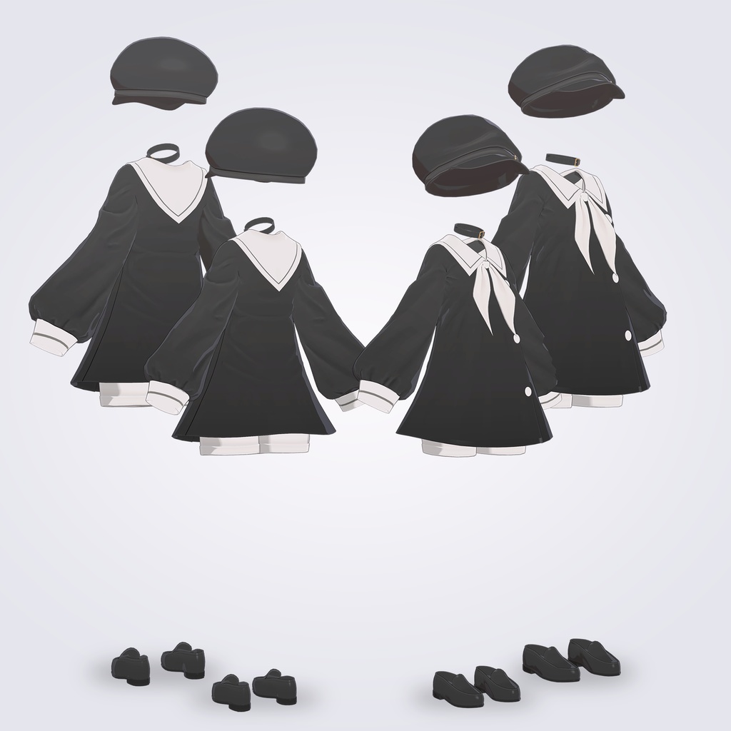 【VRC対応3D服飾モデル】imiut One-piece dress ver4.04