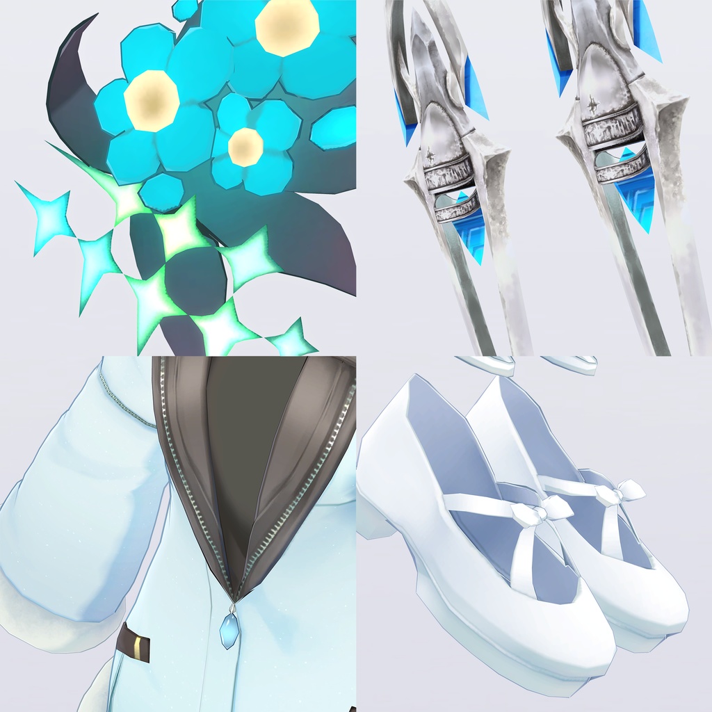 【VRC対応3D服飾モデル】Forget-me-not Elves' Outerwear ver4.03