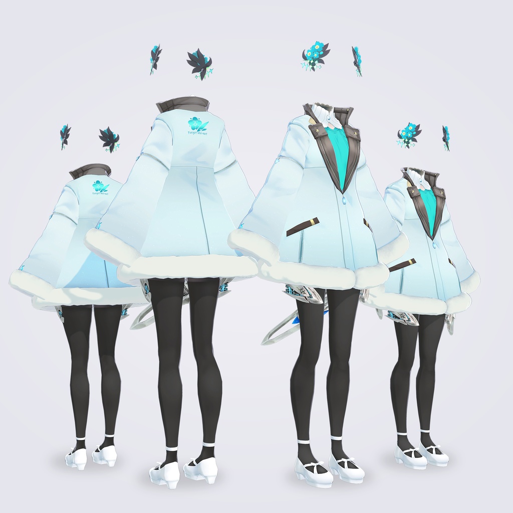 【VRC対応3D服飾モデル】Forget-me-not Elves' Outerwear ver4.03