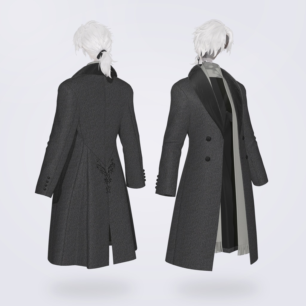 【VRC対応3D服飾モデル】FUYUMIDORI Classic Coat ver4.02