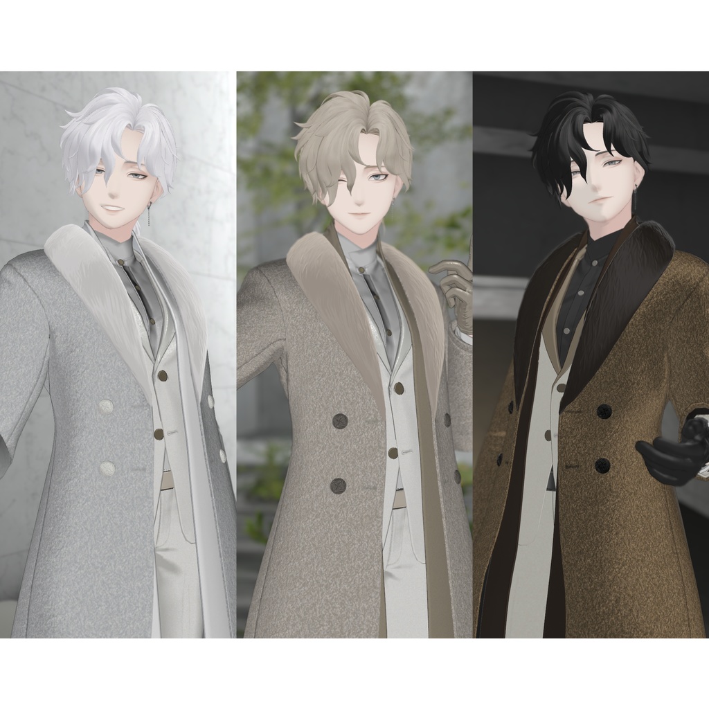 【VRC対応3D服飾モデル】FUYUMIDORI Classic Coat ver4.02