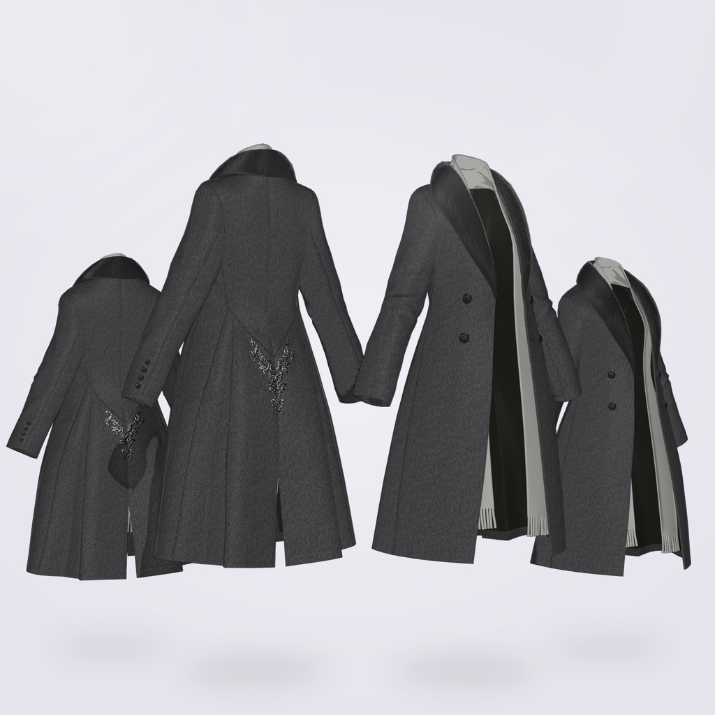 【VRC対応3D服飾モデル】FUYUMIDORI Classic Coat ver4.02