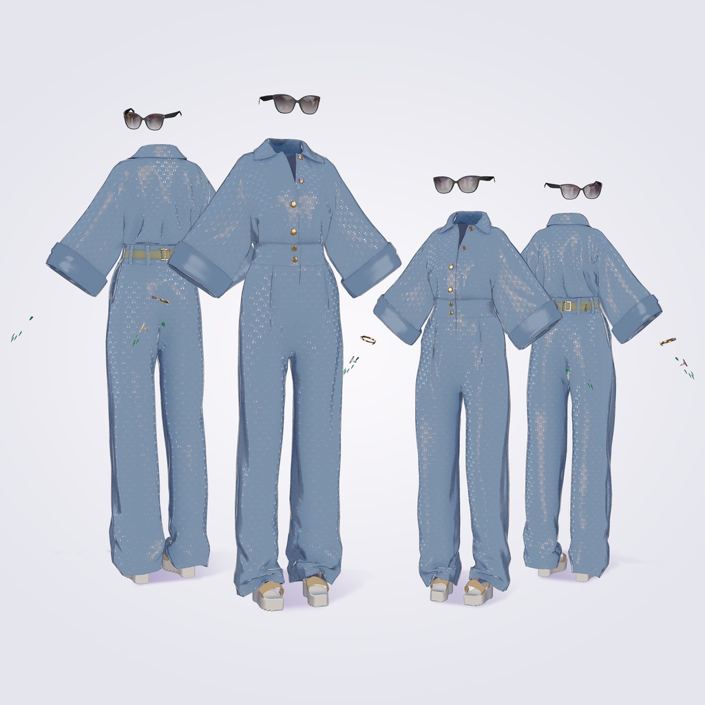 【VRC対応3D服飾モデル】ALDMIX Big Silhouette Setup ver4.03