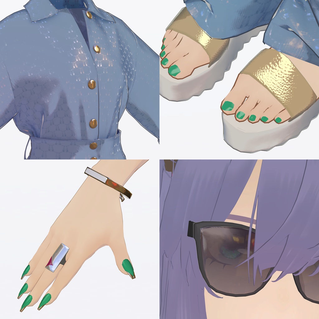 【VRC対応3D服飾モデル】ALDMIX Big Silhouette Setup ver4.03