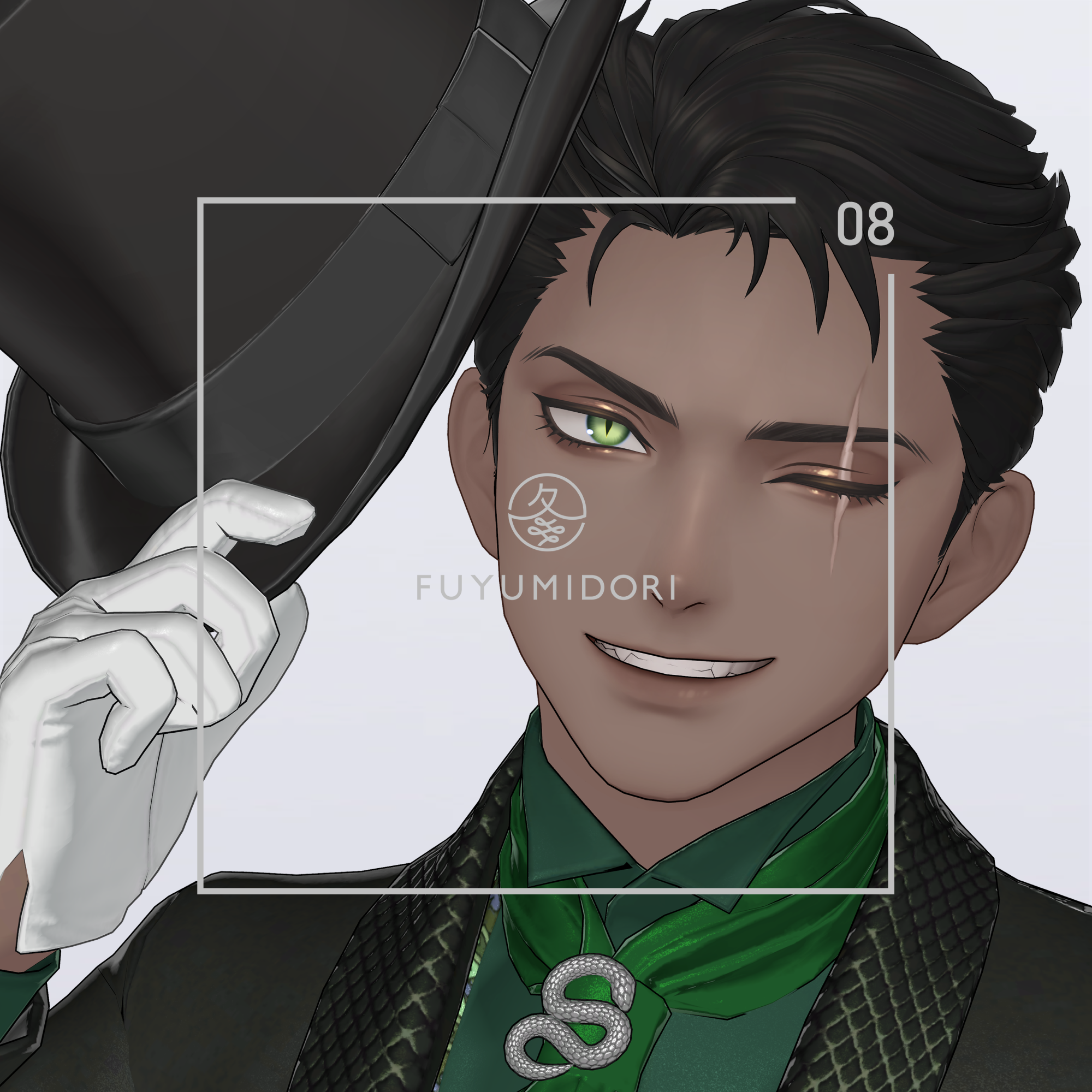 【VRC / VRM 対応3Dモデル】黒蛇 -Kurohebi- ver1.10