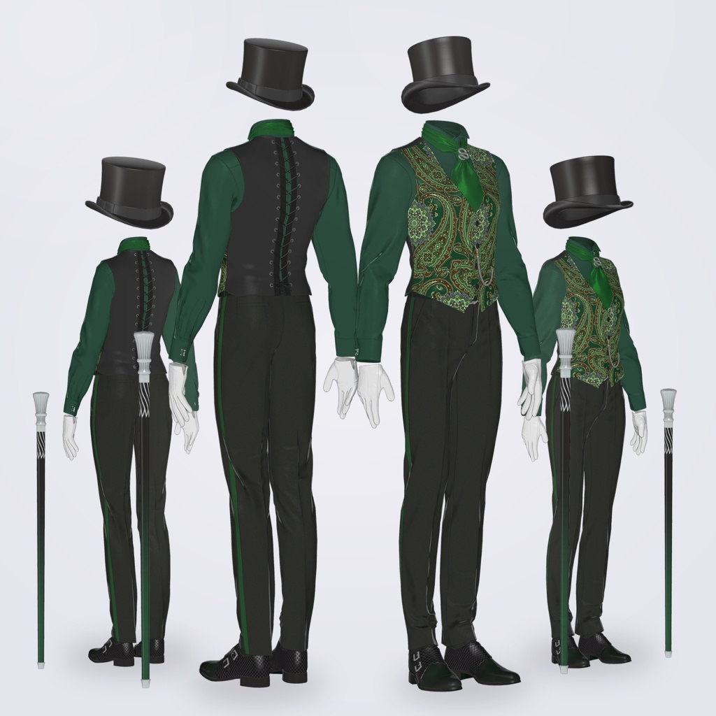 【VRC対応3D服飾モデル】FUYUMIDORI Black Snake ver1.05