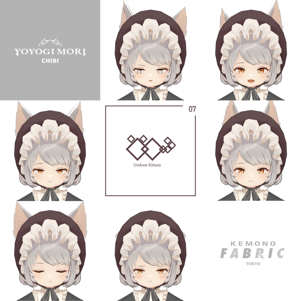 【VRC / VRM / Quest 対応3Dモデル】Undone Kittens CHIBI ver1.01